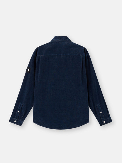 1100008 INDIGO MICRO CORDUROY-RINSED