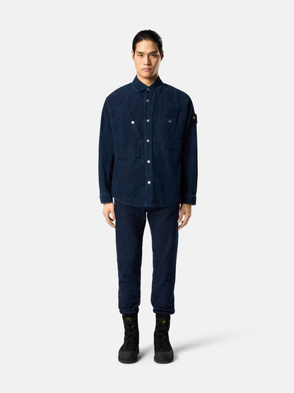 1100008 INDIGO MICRO CORDUROY-RINSED