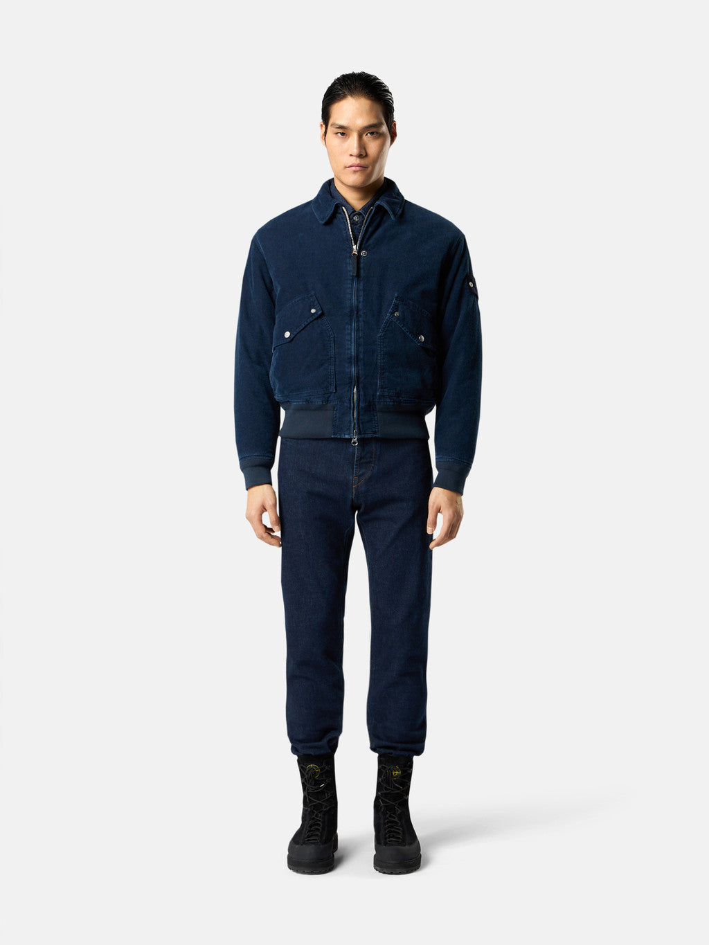 4100123 INDIGO MICRO CORDUROY-RINSED