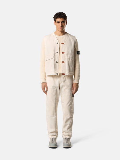 G100012 NATURAL COTTON GABARDINE_STONE ISLAND RAW BEAUTY