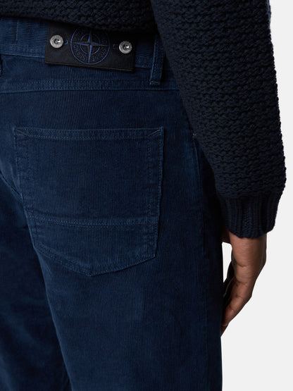J100005 INDIGO MICRO CORDUROY-RINSED