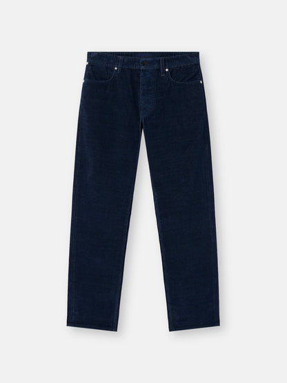 J100005 INDIGO MICRO CORDUROY-RINSED