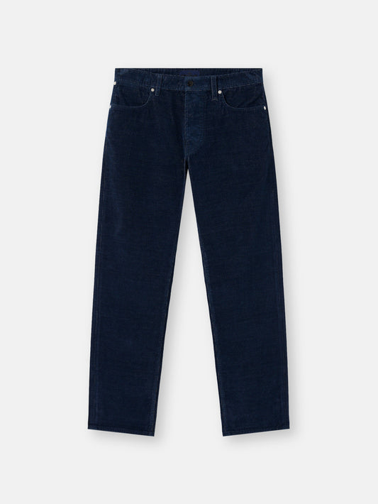 J100005 INDIGO MICRO CORDUROY-RINSED