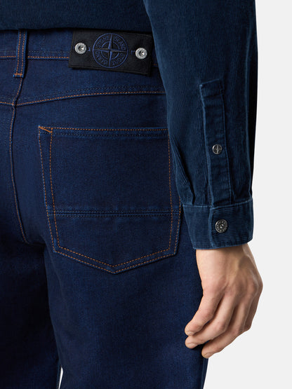 J100006 INDIGO POLYPROPYLENE DENIM-RINSED