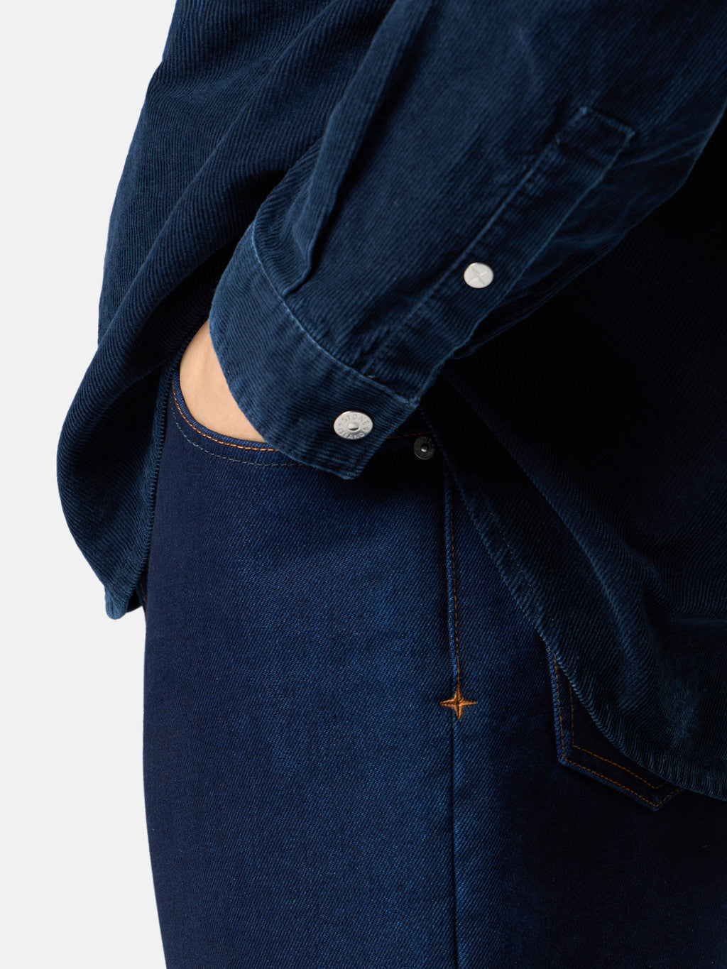 J100006 INDIGO POLYPROPYLENE DENIM-RINSED