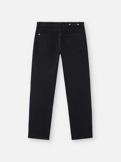 J100007 STRETCH BLACK DENIM-RINSED