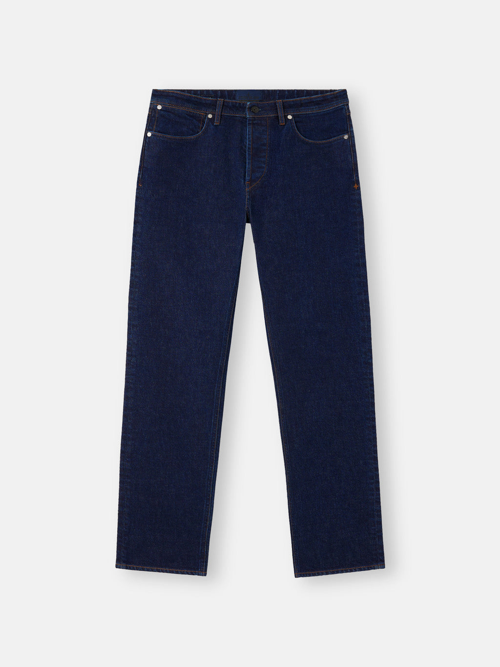 J100007 STRETCH INDIGO DENIM-RINSED